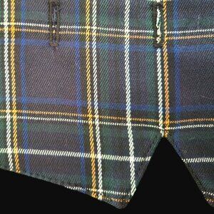 CUSTOM equestrian Shadbelly POINTS "TARTAN" Blue Green plaid sz S, M, L, XL